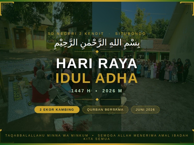 Alhamdulillah! SD Negeri 2 Kendit Sukses Laksanakan Ibadah Qurban 2 Ekor Kambing